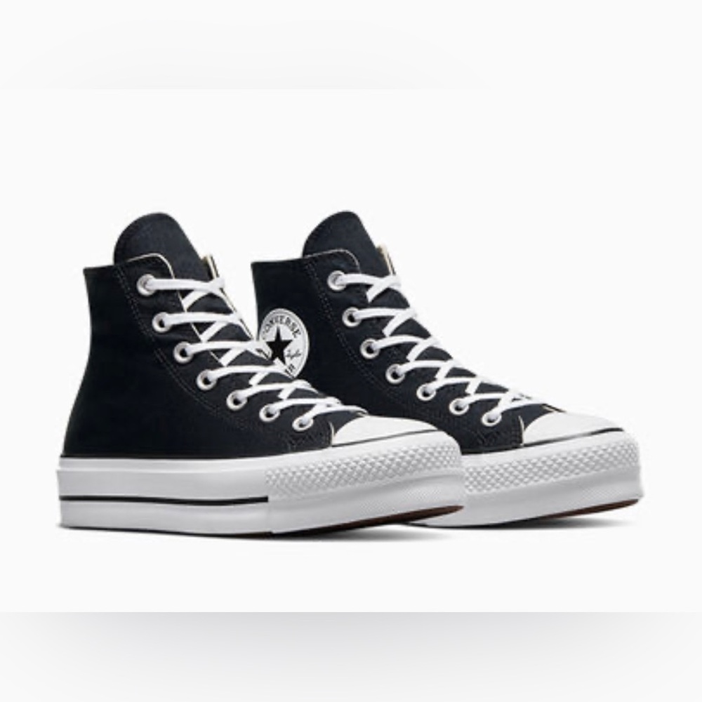 High top, platform, black converse